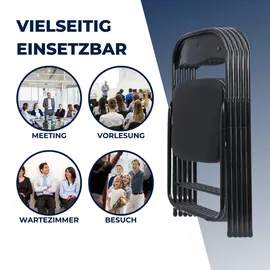 Albatros Klappstuhl Manitu 44 x 78 x 46 cm schwarz 4 St.