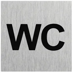 ProPlus SF_972094 Aluminium Türschild "WC" 60x60mm Tür Schild