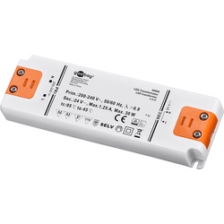 Goobay LED-Trafo 24 V/30 W - 24 V Gleichspannung (DC) für LEDs bis 30 W Gesamtlast