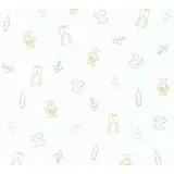 Homemaison Little Stars Vliestapete 53 cm x 1000 cm 358452 Creme/Gold