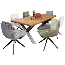 Landscape Drehsessel Olmo Cord 60 x 89 x 69 cm anthrazit