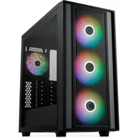 Cooler Master MasterBox 600 – E-ATX-Airflow-Gehäuse Back-Connect-MB- und 420 mm Kühler-fähig, 3 x 140 mm & 1 x 120 mm ARGB-PWM-Lüfter vorinstalliert, gehärtete Glaswand, USB 3.2 Gen 2x2 Typ-C