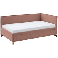 Meise Möbel meise.möbel Polsterbett Fun mit Lattenrost Stoff Rosa Rose 90 x 200 cm