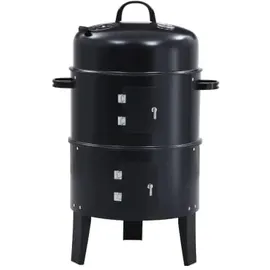 vidaXL 3in1 Holzkohlegrill Räucherofen 40 x 80 cm