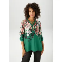 Aniston CASUAL Schlupfbluse mit farbenfrohen Blüten Schwarz 42