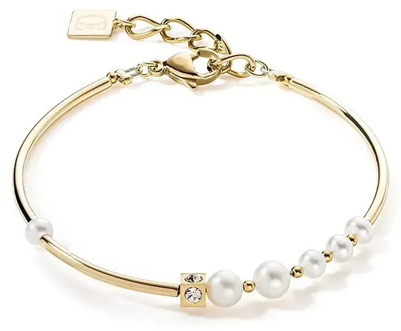 Coeur De Lion Damen Armband 1102/30-1416 Asymmetrie Süßwasserperlen und Edelstah...