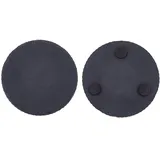 SUPERFINDINGS 2 Stück Runde Schieferplatten Tassenuntersetzer Große Schieferstein Tassenuntersetzer Schwarzer Stein Getränkeuntersetzer Für Getränke Tassen Bar Küche Wohnkultur