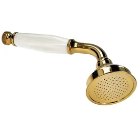 tecuro Nostalgie - Handbrause Ø 65 mm, 1-strahlig, vergoldete Metallausführung