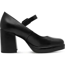 Marco Tozzi Damen Pumps mit Riemen Elegant mit Blockabsatz, Schwarz (Black), 40 EU