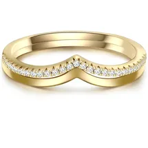 Glanzstücke München Ring 2er) aus Sterling Silber mit Zirkonia in gelbgold | Gr. 60