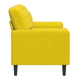 vidaXL 2-Sitzer-Sofa mit Zierkissen Gelb 140 cm Samt
