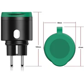 Offgridtec Smarte Außensteckdose WiFi IP44 Schwarz