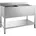 1 Becken mit Grundboden Edelstahl 1400x700x850mm