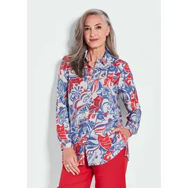 GOLDNER Hemdbluse Floralbedruckt Blau/Rot 19