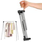 Wäscheständer,Kleiderständer Klappbar Tragbarer,Ausziehbarer,für Reisen,Tanz,Camping, Wäsche,330–720 mm einziehbar,Keine Installation erford...