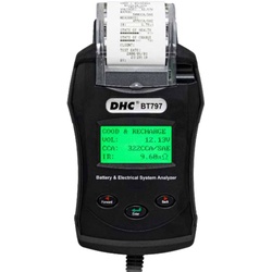 DHC BT797 Batterietester für 6V und 12V Batterien mit integriertem Drucker inkl....