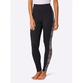 Feel Good WITT WEIDEN Leggings in magenta-schwarz-bedruckt | Gr.: 40/42,