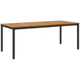 vidaXL Gartentisch 200 x 90 x 75 cm Braun/Schwarz