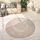 Paco Home Teppich Rund Wohnzimmer Jute Boho Ethno Muster Modern Handgefertigt Naturteppich, Beige, 120 cm Rund, Farbe:Beige