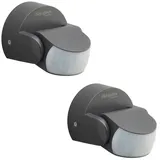 oktaplex motion Oktaplex Bea 2er Set IP65 schwenkbar 180° PIR-Sensor 12m Reichweite anthrazit