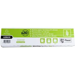 Exacompta 40862E 120x Thermorolle für Kartenzahlung, 57mm x 9m, 1-lagig, 55g, phenolfrei - Weiß