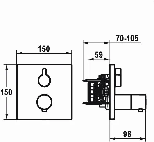 KWC Dusche THM design VAROX PRO, chromeline,538174 538174