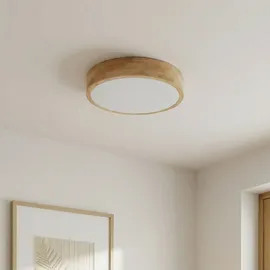 LINDBY Tanju 8 dimmbar Holz/weiß Ø40 cm