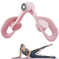 Mineup Oberschenkeltrainer Beckenbodentrainer, Beckenboden Trainer, Beckenboden Hip Trainer mit Intelligenter Zähl, Einstellbar Winkel und Stärke für Männer Damen für Beine, Arme, Gesäß(Rosa)