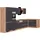 kochstation Winkelküche L-Form 490 cm braun