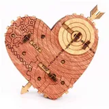 iDventure Tin Woodman`s Heart. Eine mechanische Schatzkiste - Schmuck Versteck Hochzeitsgeschenke - Cryptex - Geschenkverpackung Geburtstag Questbox Valentinstag - 3D Puzzle