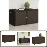 Vidaxl - Gartenschrank Braun 110x55x60,5 cm Poly Rattan - Outdoor-Schrank - Gartenschrank - Stauraumsschrank - Rattan-Schrank - Wetterfest