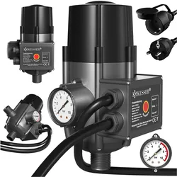 KESSER® Pumpensteuerung mit Baranzeige mit Kabel 10 bar Druckwächter elektrisch Druckschalter überwacht den Wasserdruck - automatisches Ein- und Ausschalten
