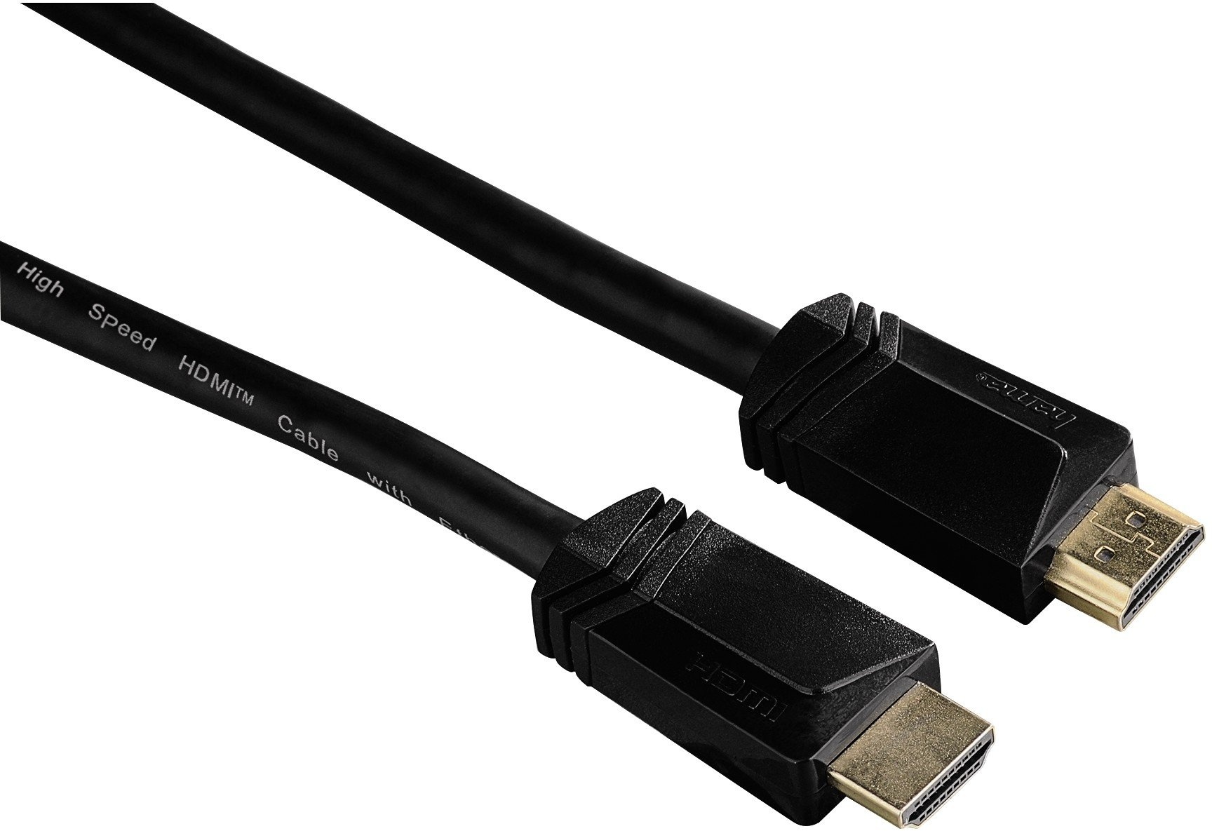 Hama HDMI-Kabel (hohe Übertragungsgeschwindigkeit, vergoldete Stecker, 5 m)