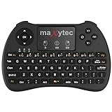 Maxytec s80 Mini Tastatur Wireless, Mini Tastatur Kabellos mit Touchpad, Mini Tastatur Beleuchtet für Smart TV, HTPC, IPTV, Android TV-Box, X Box 360, PS3, PC Fernbedienung