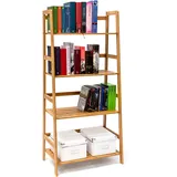 Relaxdays Bücherregal Bambus braun 57,0 x 31,0 x 120,0 cm