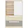 Feldmann-Wohnen Highboard 92 x 140 x 40 cm Fjord Buche / Weiß / Grau