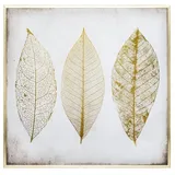 Atmosphera - Kunstdruck Goldene Blätter" gerahmt 58 × 58 cm - Gold