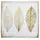 Atmosphera - Kunstdruck Goldene Blätter" gerahmt 58 × 58 cm - Gold