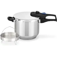 ELo Schnellkochtopf 6L Dampfkochtopf Induktion Energiespartopf XL Dünsteinsatz