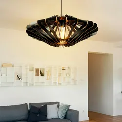 WellHome Deckenlampe 59x55cm in Schwarzem Design Engel
