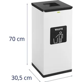Ulsonix Abfalleimer 60 l Weiß