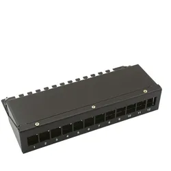 VALUE Keystone-Modulträger, 12-Port, schwarz