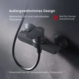 AM.PM Hit Einhebel-Duscharmatur Wandmontage für 1 Verbraucher Schwarz FXA20022