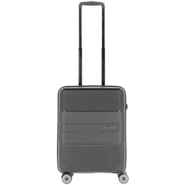 Travelite 4-Rad Hartschalen Handgepäck Koffer klein mit TSA Schloss, Gepäck Serie WAAL: Stabiler Trolley mit recyceltem Innenfutter, 55 cm, 36 Liter