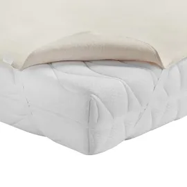 BettwarenShop Matratzenauflage kochfest 180 x 200 cm beige