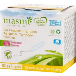 Bio Tampons Classic 100% Bio Baumwolle Masmi 18 ST