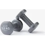 Hantelset Gusseisen teilweise recycelt 2 × 3 kg - grau