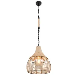 Globo 15671H Deckenleuchte Halia 1x60W | E27 - schwarz, natürlich