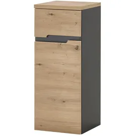 Die Möbelfundgrube Unterschrank Artisan Eiche Dekor - Grau 30 cm - MEMPHIS,