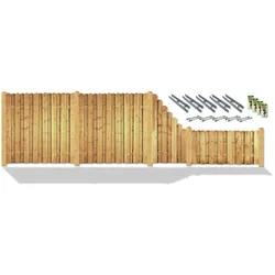 Sichtschutzelement KONIFERA "DAYTONA", grün, H:180cm, Holz, Stahl, Zaunelemente, Massiv und sehr stabil, verschiedene Längen